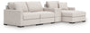 Seccional de 4 piezas Omaha by Ashley con chaise longue y consola de almacenamiento