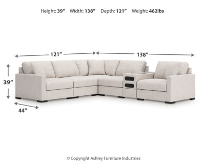 Seccional de 6 piezas Omaha by Ashley con consola de audio