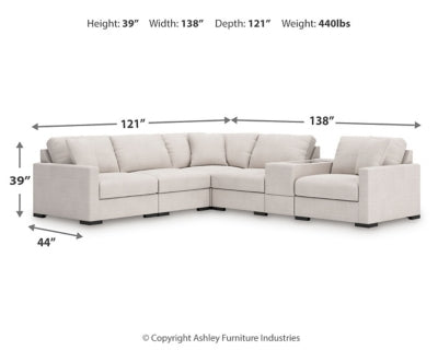 Seccional de 6 piezas Omaha by Ashley con consola de almacenamiento