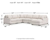 Seccional de 6 piezas con chaise longue Omaha by Ashley