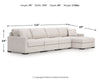 Seccional de 4 piezas con chaise longue Omaha by Ashley