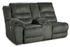 Loveseat reclinable eléctrico Nettington con brazo izquierdo y consola