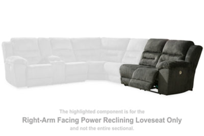 Loveseat reclinable eléctrico Nettington con brazo derecho