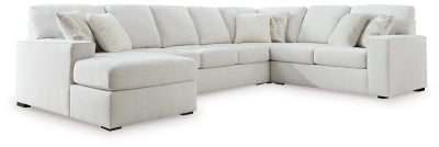 Seccional Leighelli de 4 piezas con chaise longue
