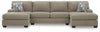 Seccional de 3 piezas con chaise longue doble Seyler Lane