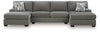 Newellen 3-Piece Sectional with Double Chaise