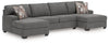 Seccional para dormir de 3 piezas Seyler Lane con chaise longue doble