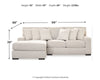 Seccional Larce de 2 piezas con chaise longue