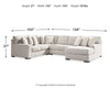 Seccional Larce de 4 piezas con chaise longue