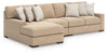 Seccional Larce de 3 piezas con chaise longue
