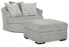 Silla giratoria extragrande y otomana Casselbury