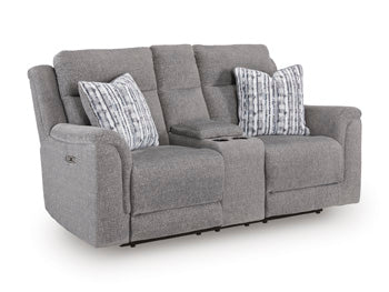 Overflow Power Reclining Loveseat with Console