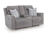 Overflow Power Reclining Loveseat with Console