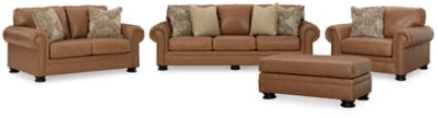 Sofá, loveseat, sillón extragrande y otomana Carianna