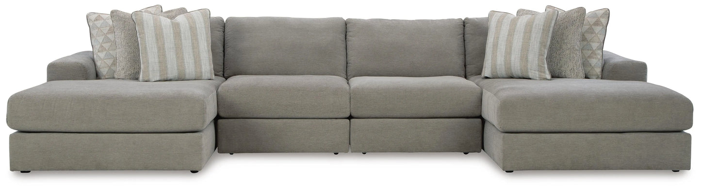 Seccional de 4 piezas con chaise longue doble Avaliyah
