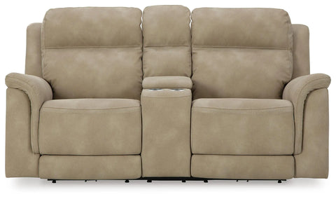 Next-Gen Durapella Power Reclining Loveseat with Console