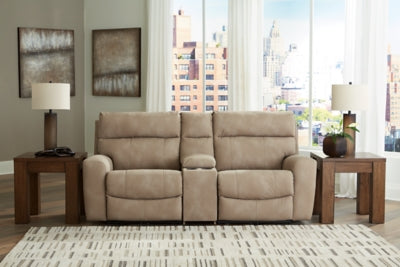 Loveseat seccional reclinable eléctrico de 3 piezas DuraPella de última generación con consola