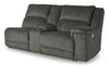 Loveseat reclinable eléctrico con brazo derecho y consola Keensburg