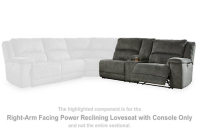 Loveseat reclinable eléctrico con brazo derecho y consola Keensburg