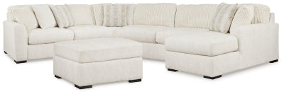 Seccional de 4 piezas Chessington y otomana decorativa extragrande