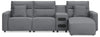 Seccional reclinable ModMax II de 4 piezas con chaise longue y consola de audio