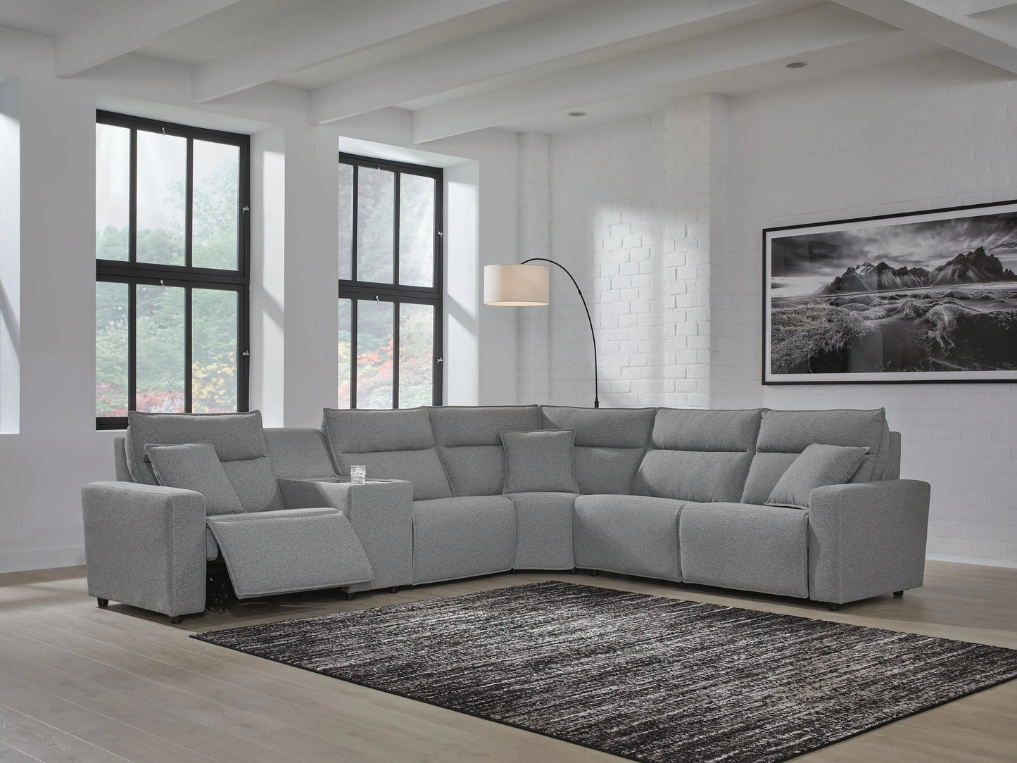Seccional reclinable eléctrico ModMax II de 6 piezas