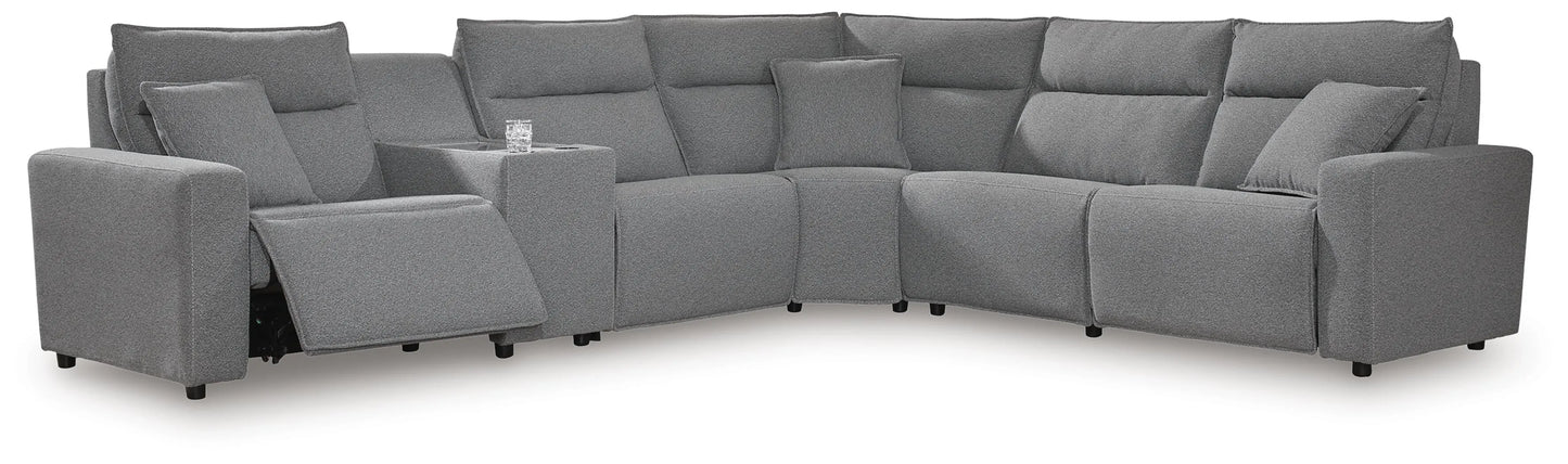 Seccional reclinable eléctrico ModMax II de 6 piezas