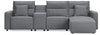 Seccional reclinable ModMax II de 4 piezas con chaise longue y consola