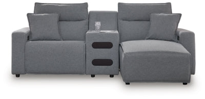 Seccional reclinable eléctrico de 3 piezas ModMax II con chaise longue