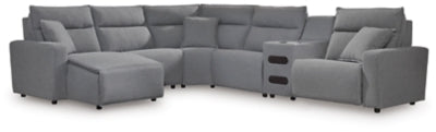 ModMax II 6-Piece Reclining Sectional with Chaise and Audio Console
