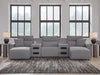 Seccional reclinable eléctrico ModMax II de 5 piezas con chaise longue