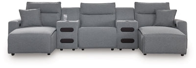 Seccional reclinable eléctrico ModMax II de 5 piezas con chaise longue