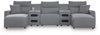 Seccional reclinable ModMax II de 5 piezas con chaise longue doble y consolas de audio