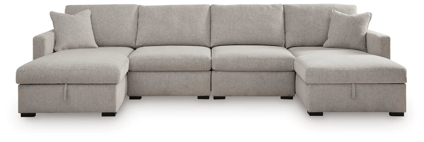ModMax Luxe 4-Piece Double Storage Chaise Sectional