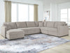 ModMax Luxe 5-Piece Sectional with Storage Chaise and Pop Up Sleeper