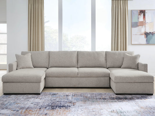 ModMax Luxe 3-Piece Double Storage Chaise Sectional with Pop Up Sleeper