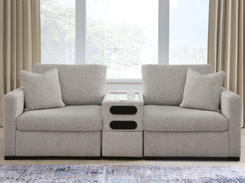 ModMax Luxe 3-Piece Sectional Loveseat with Audio Console