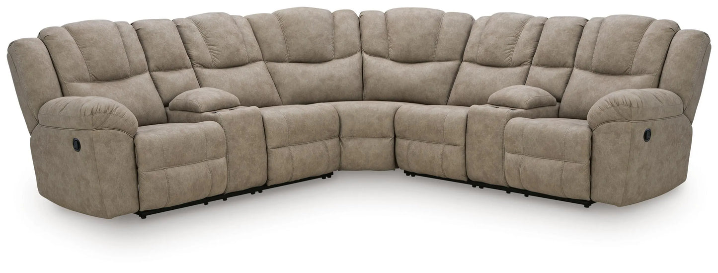 Ravenswaye 3-Piece Reclining Sectional with Double Console