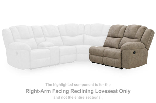 Ravenswaye Right-Arm Facing Reclining Loveseat