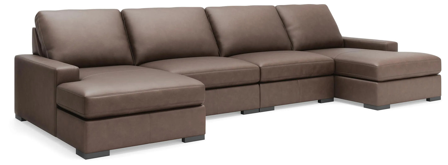 Calden 4-Piece Sectional with Double Chaise