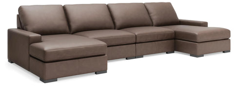 Calden 4-Piece Sectional with Double Chaise