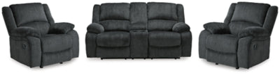 Loveseat reclinable Draycoll y dos sillones reclinables