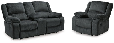 Loveseat reclinable Draycoll con consola y sillón reclinable
