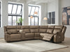 Max-Media 6-Piece Power Reclining Sectional with Audio Console