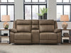 Max-Media 3-Piece Power Reclining Sectional Loveseat with Audio Console