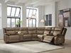 Max-Media 7-Piece Power Reclining Sectional with Audio Consoles