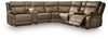 Max-Media 7-Piece Power Reclining Sectional with Audio Consoles