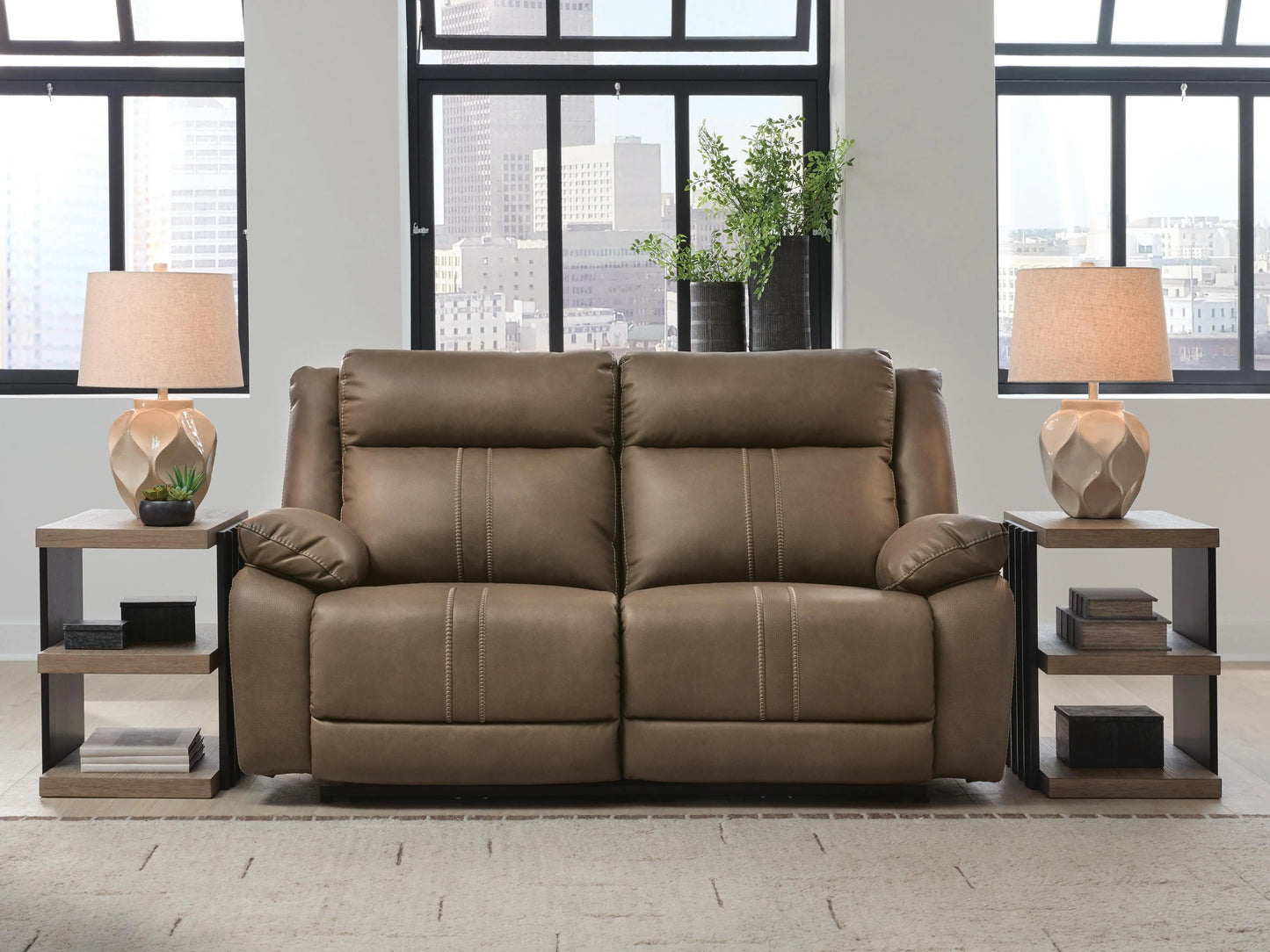 Max-Media 2-Piece Power Reclining Sectional Loveseat