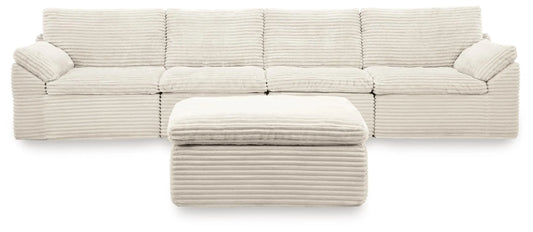 Canefield 4-Piece Sectional with Ottoman