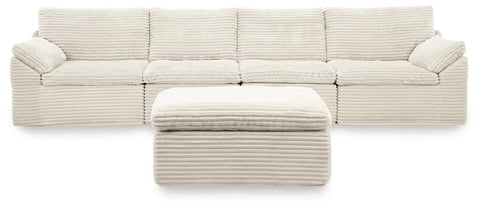 Canefield 4-Piece Sectional with Ottoman